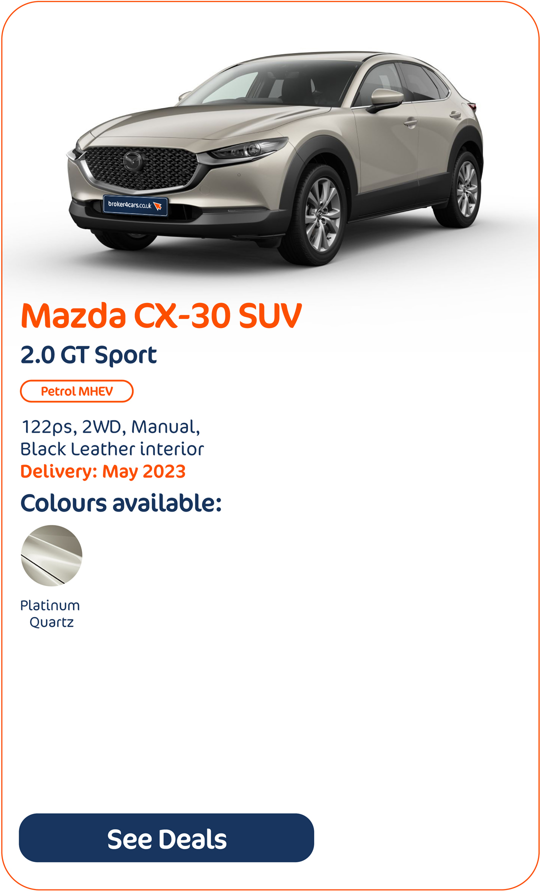 Mazda CX-30 SUV 2.0 GT Sport - Click to Enquire